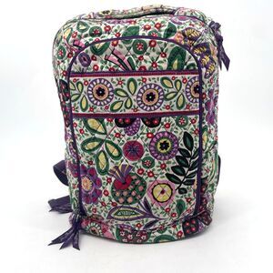 Vera Bradley Viva La Vera Floral Backpack Laptop 16"x11"x5" RETIRED *FLAWS READ